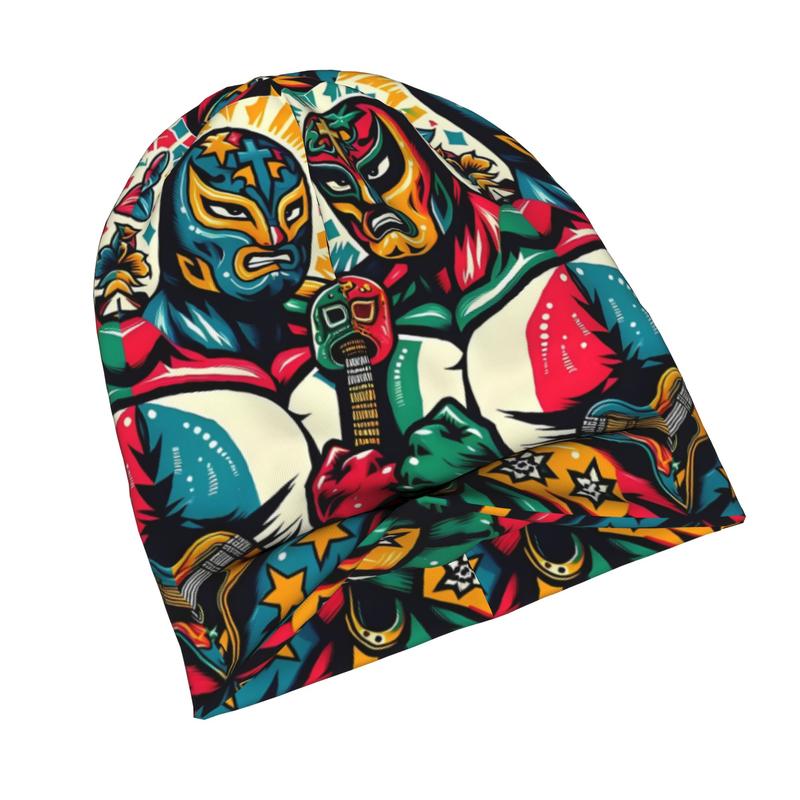 Mexican Wrestling Spring and Autumn Soft Hat Sports Hoodie Breathable Fitness Knitted Hat Warm Running Fashion Printed Graphic Hat Outdoor Sports Elastane BIIHUDU Brand Mexican Wrestling Spring and Autumn Soft Hat Sports Hoodie Breathable Fitness Knitted Hat Warm Running Fashion Printed Graphic Hat Outdoor Sports Elastane BIIHUDU Brand