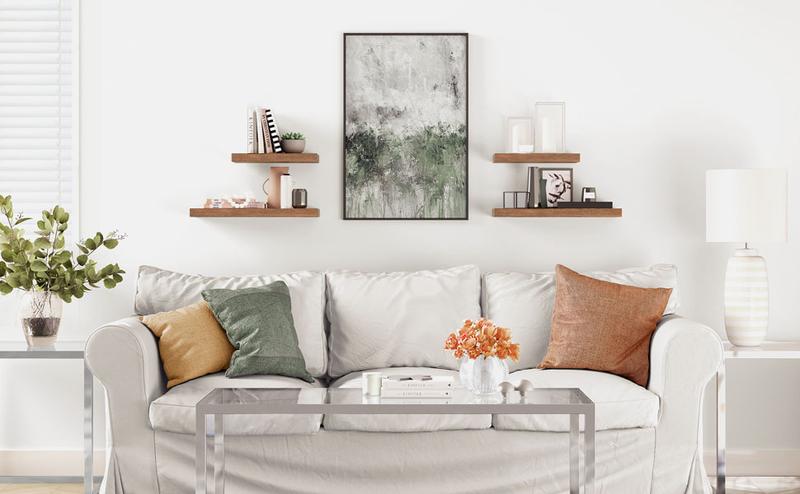 HOOBRO 47.2 Inch Floating Shelves, Wall Shelf Set of 2 with Invisible Brackets, for Wall Decor in Bathroom, Bedroom, Kitchen, Living Room, Toilet HOOBRO 47.2 Inch Floating Shelves, Wall Shelf Set of 2 with Invisible Brackets, for Wall Decor in Bathroom, Bedroom, Kitchen, Living Room, Toilet