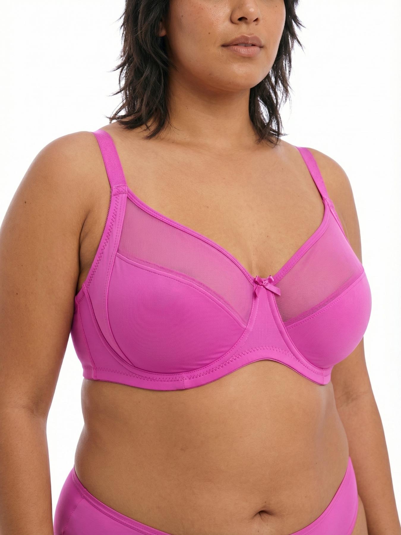 Plus Size Mesh Unlined Bras for Women, Unpadded Mesh Full Coverage, T-Shirt Minimizer, Sexy Underwire Bralettes, Smooth U-Back Design