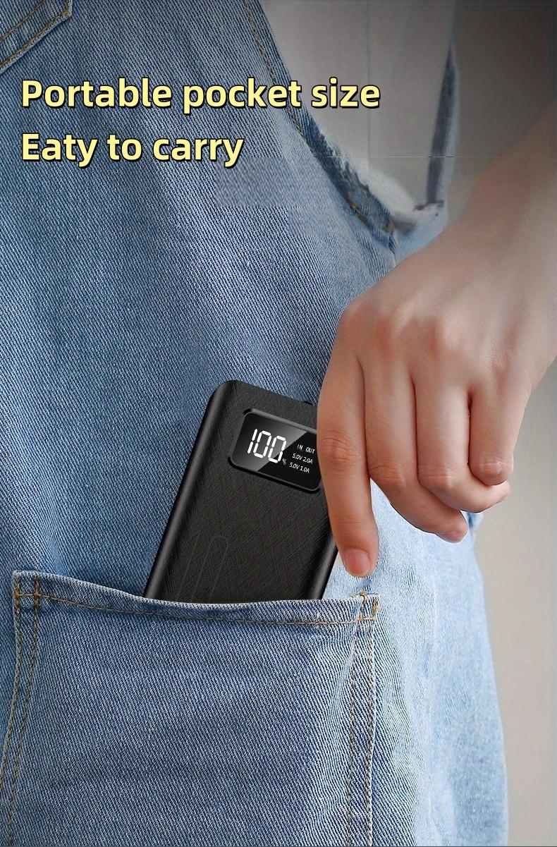 10000/20000/30000mAh Large Capacity Mini 5V2A Fast Charging Multifunctional Power Bank, Rechargeable Portable Mobile Phone Charger, Ultra-bright Selfie LED Lights, Digital Display, Dual USB Port, Outdoor Travel Battery Packs, Micro Interface, for iPhone
