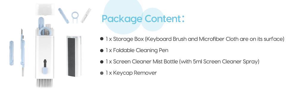 7-in-1 Electronic Cleaner Kit-Comprehensive Cleaning Solution for Keyboards,AirPods,Earphones,Laptop,Mobile phone,and PC Monitor Camera Smartphone