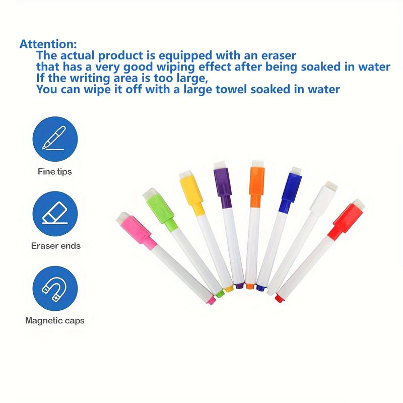 QIUCHAN Dry Erase Boards Black Set - 3 Magnetic Boards for Refrigerator, Monthly, Weekly Organizer & Daily Notepad, Wall & Fridge Family Boards Include 8 marker