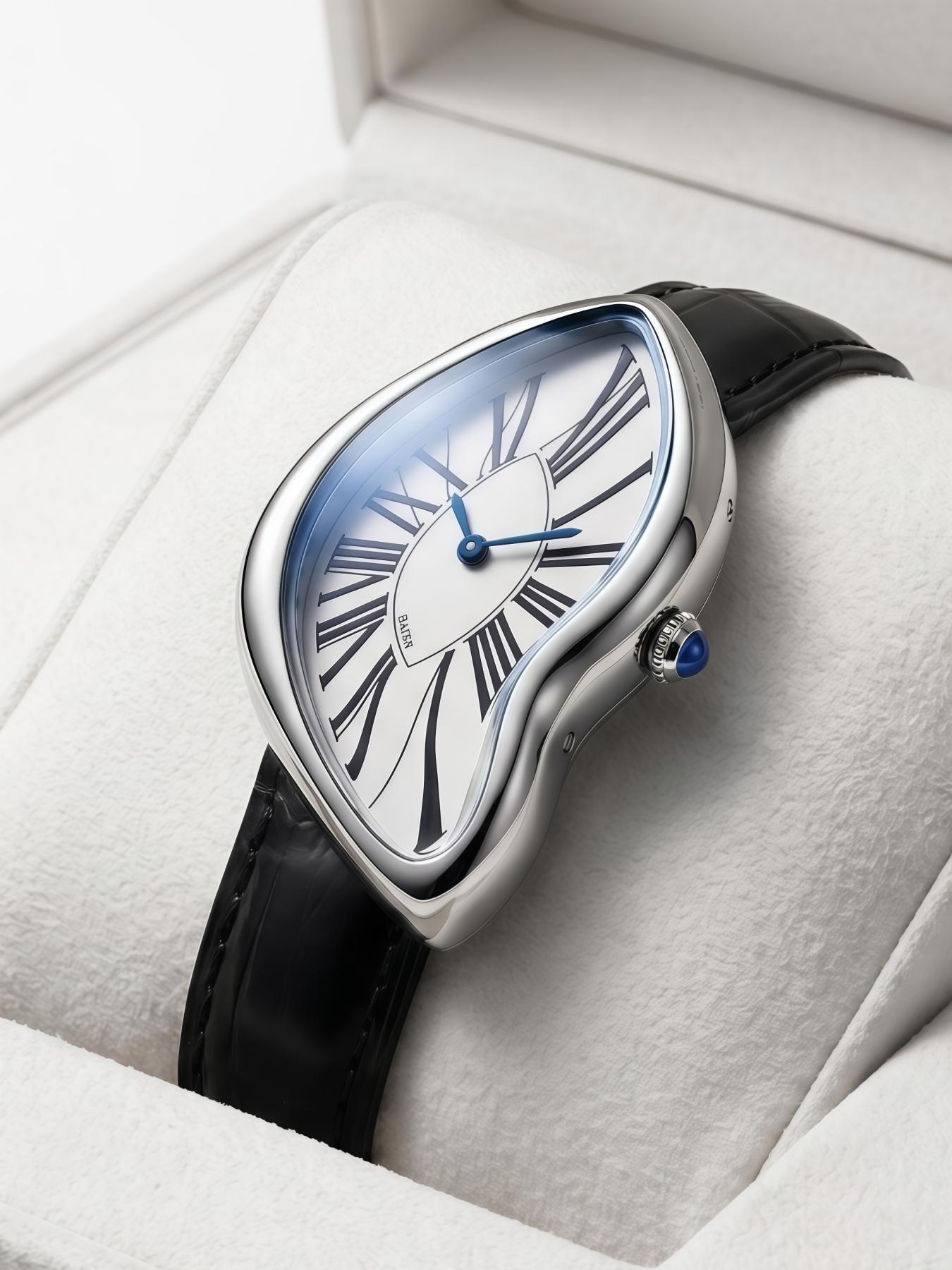 Fashionable Irregular Shape Watch, Retro Y2K Design, Quartz Movement, Alloy Case, Mineral Glass, Unique Fashion Accessory, Unusual Shape Watch, Quartz Analog Watches