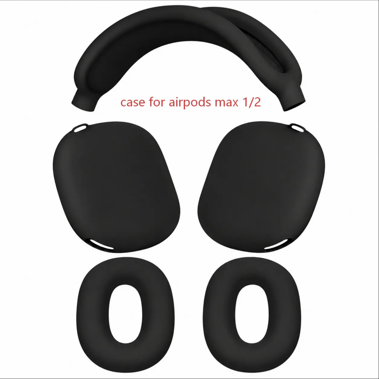 3 in 1 Soft Silicone Skin Protector Headphones Case For Airpods Max Cases Anti Scratch Shockproof Earphone Protective Cover Accessories