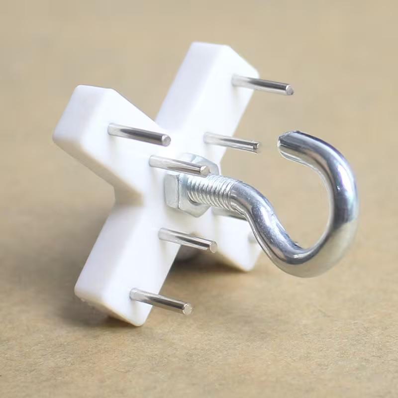 7-Pack Heavy-Duty No-Drill Metal Wall Hooks, No Drill Installation, No Residue, for Curtains, Mosquito Nets, Bedrooms, Home Decor