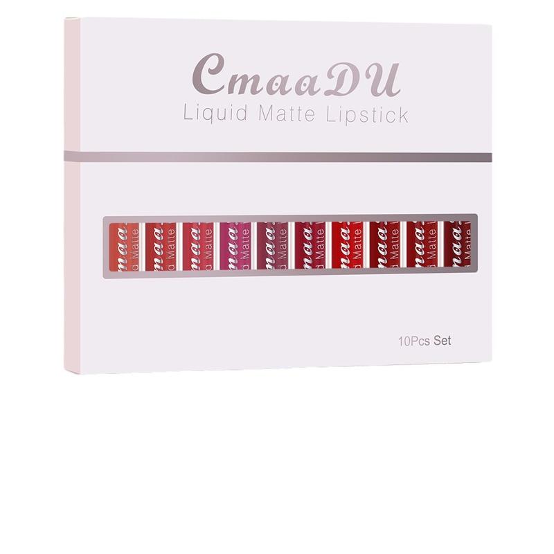 10 Pcs Matte Lipstick Cosmetic Long Lasting Waterproof Lip Glaze Nonstick Easy To Apply Long Lasting Lipgloss Suitable For Beginners Beauty Makeup 10 Pcs Matte Lipstick Cosmetic Long Lasting Waterproof Lip Glaze Nonstick Easy To Apply Long Lasting Lipgloss Suitable For Beginners Beauty Makeup