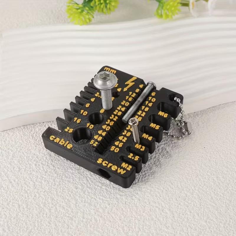 Portable Multifunctional Ruler, Wire and Screw Gauge, Thickness Gauge, Double-Sided, Lightweight, DIY, Electrical, Repair Tools