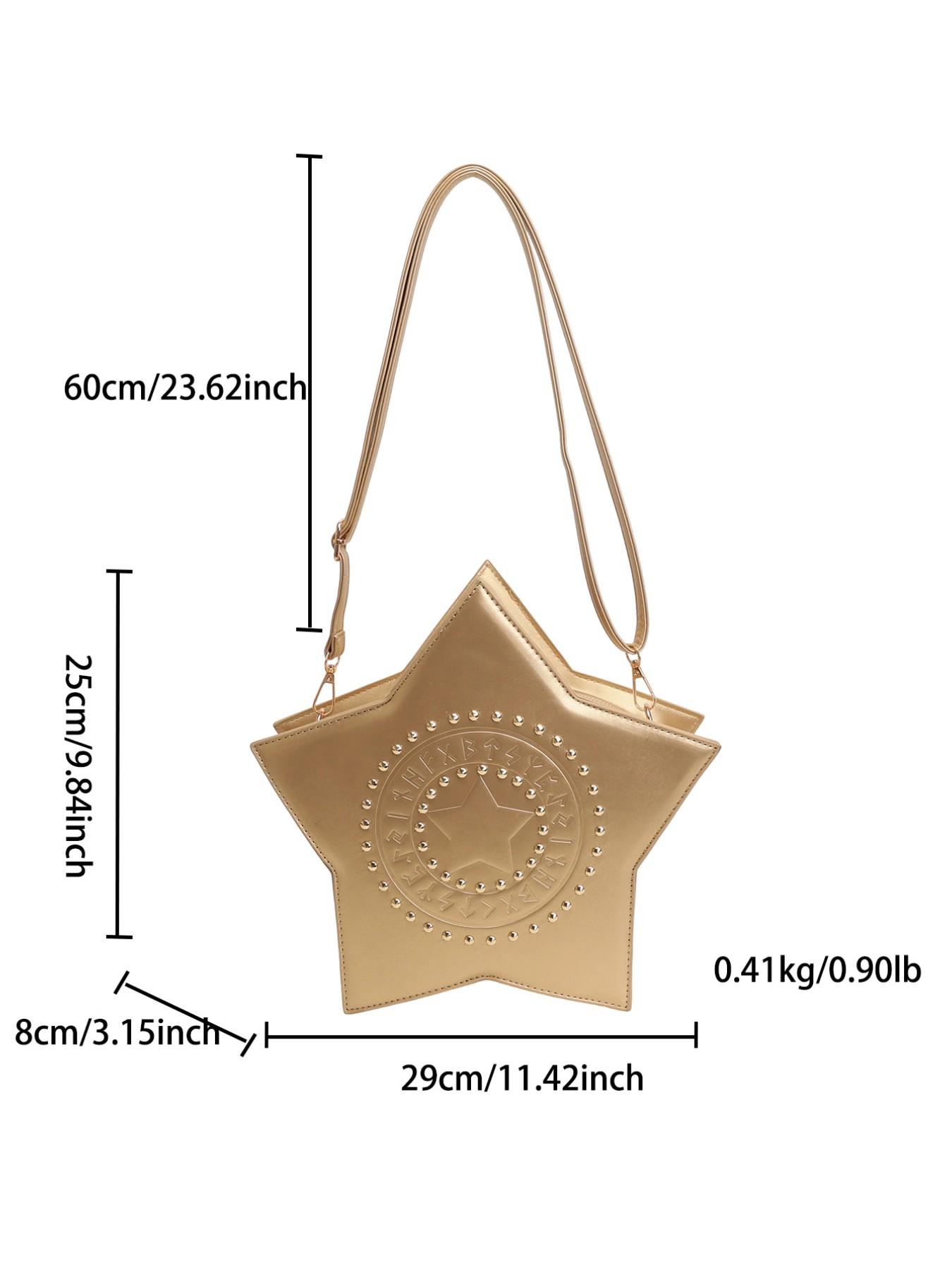 Trendy Star Crossbody Shoulder Bag, 2026 New Fashionable PU Material, Casual Style for All Seasons, Ideal for Travel and Daily Use