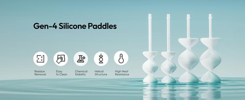 Resiners Dual-Head Resin Mixer（Silicone paddles）, Rechargeable Epoxy Mixer