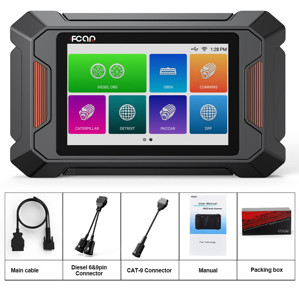FCAR F803 Heavy Duty Diesel Truck Scanner All CAT System Cummins Paccar Detroit DPF Regen Scan Diagnostic Tool odometer Automotive Vehicle