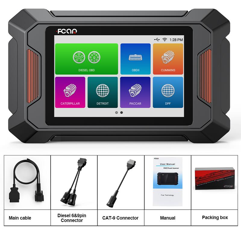 FCAR F803 Heavy Duty Diesel Truck Scanner All CAT System Cummins Paccar Detroit DPF Regen Scan Diagnostic Tool odometer Automotive Vehicle