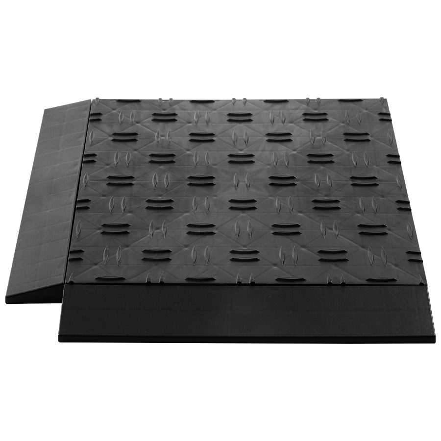 VEVOR Male Garage Floors Transition Edge Kit, 15 PCS Sturdy PP Interlocking Modular Garage Floor Edging Slip-resistant, Easy Assembly Compatible Only With VEVOR Upgraded 6-Lock Garage Mats, Black
