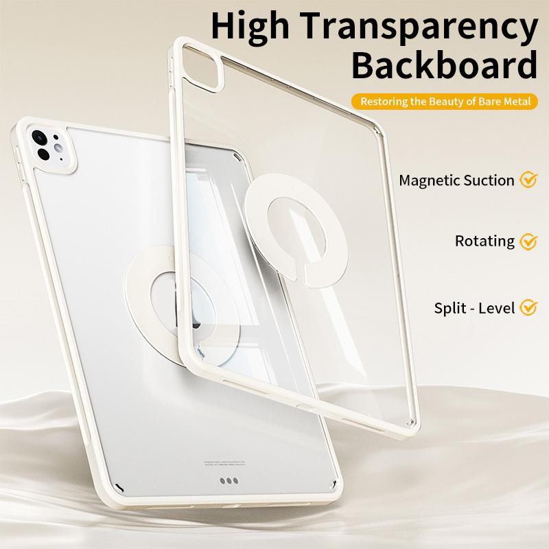 Magnetic Detachable Rotatable Tablet Case, 1 Count 360° Rotatable Tablet Protective Cover, Smart Tablet Protector for iPad, iPad Tablet Accessories