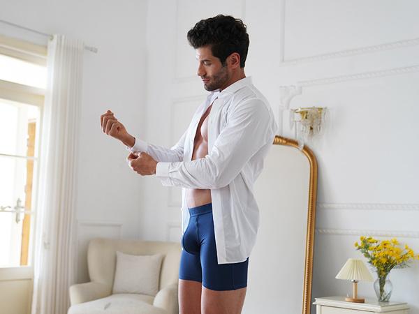 David Archy Men's Bamboo Cooling Fiber Boxer Briefs Breathable Soft Moisture-Wicking Fabric Basic Menswear Underwear with Fly Multipack Comfortable Daily Wear Gift Pants Long boxers for men Socks Stylish TikTokShopRestock Rayon Plain