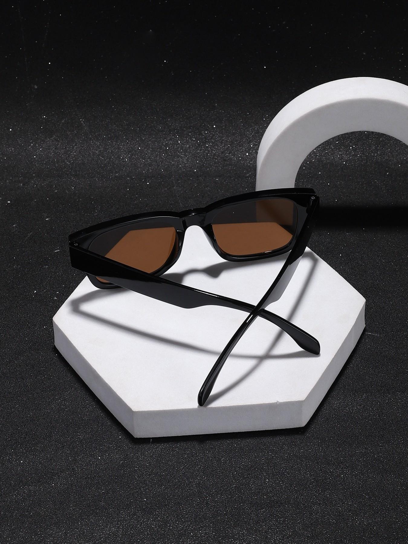 Men's Classic Square Frame Sunglasses, Lightweight Comfortable Fit, UV Protection, Ideal for Outdoor Sports, All Seasons, High Quality Sunglasses