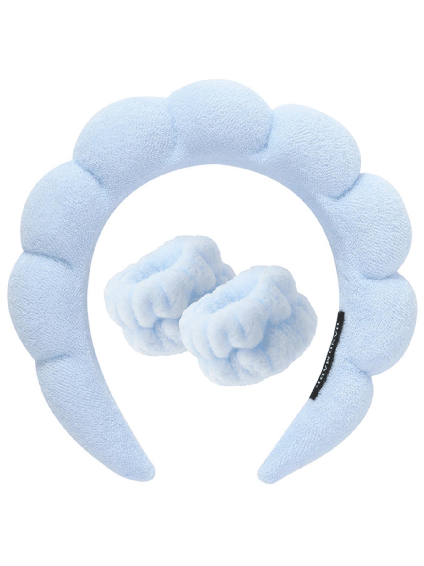 1 Face Washing Headband, 2 Face Washing Wrist Straps, 3 Set Of Hydrotherapy Headbands, Makeup, Face Washing & Skincare Headbands, Pink Velvet Sponge Headbands, Soft Headband