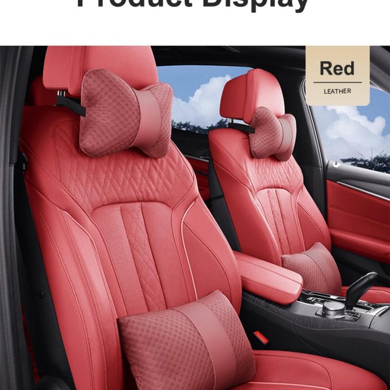 1pc Car Ice Silk Headrest, Breathable Neck Pillow, Lumbar Support Pad, Interior Accessories, Car Seat Headrest, Auto Accessories, Automotive