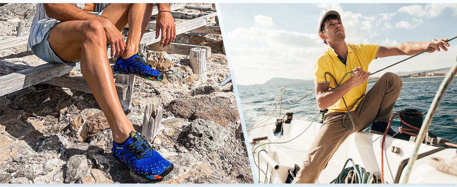 Mishansha Tide I - Water Shoes for Women Men Barefoot Beach Shoe Quick Dry Aqua Swim Socks for Surfing Yoga dealsforyoudays