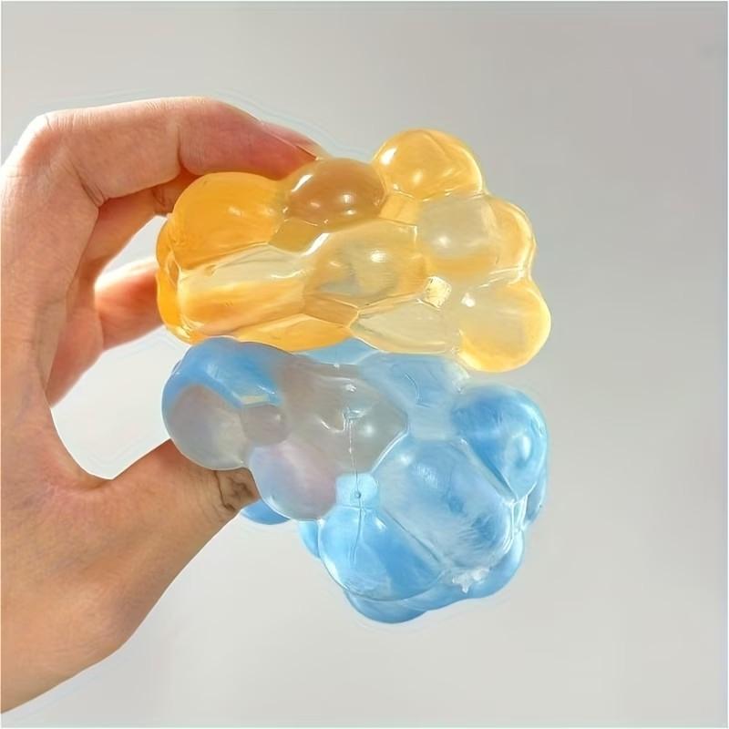 Super Soft Ice Transparent Grape Shape Squeeze Toy, Stress Relief Fidget Toy, Small Muscle Skill Building, Slow Rise Simulation Fruit, Stress Relief Gadgets