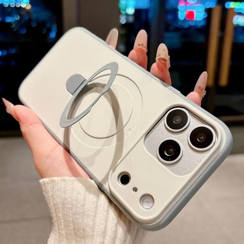 Shockproof Magnetic Phone Case with Metal Stand for iPhone Series, Multi-Model Fits iOS 17 Air/17/16/15/14/13/12 Pro Max Plus, Non-Slip TPU Plastic Cover, Mobile Phone Accessories,back to school,back to school haul