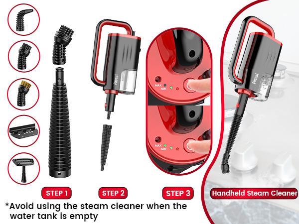 Phueut Lightweight Detachable Steam Mop Cleaner - 2 Modes 3 Temp Levels, Heavy Duty Powerful Handheld Steam Cleaner for Cleaning/Hardwood/Tile Grout Phueut Lightweight Detachable Steam Mop Cleaner - 2 Modes 3 Temp Levels, Heavy Duty Powerful Handheld Steam Cleaner for Cleaning/Hardwood/Tile Grout