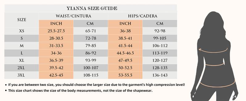 YIANNA Fajas Colombianas shapewear for Women Tummy Control Butt Lifter Shaper with Zipper Crotch detachable shoulder strap