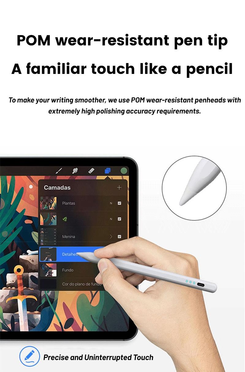 Universal second-generation stylus, compatible with iOS, Android and devices including Apple iPads produced after 2018, as well as Xiaomi and Huawei devices.