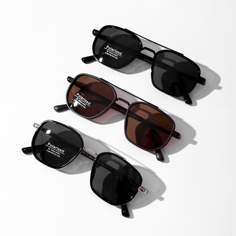 Back to School Sunglasses for Travel USE, Fashion Fall/Summer 2026 Geometric Frame Double Beam Sun Glasses Trends, Travel Accessories,summer Outfits, summer Freshness, Vacation Outfits summer Outfits 2026,Back To School Sunglasses