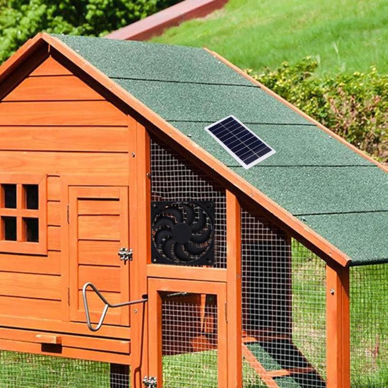 Efficient Solar Powered Exhaust Fan, Portable Solar Panel Air Extractor Ventilation Fan, Durable Solar Cooling Device, Perfect for Chicken Coops, Greenhouses, Sheds, Pet Houses, Rv, Reliable Outdoor Solar Ventilation Equipment for Multiple Scenarios