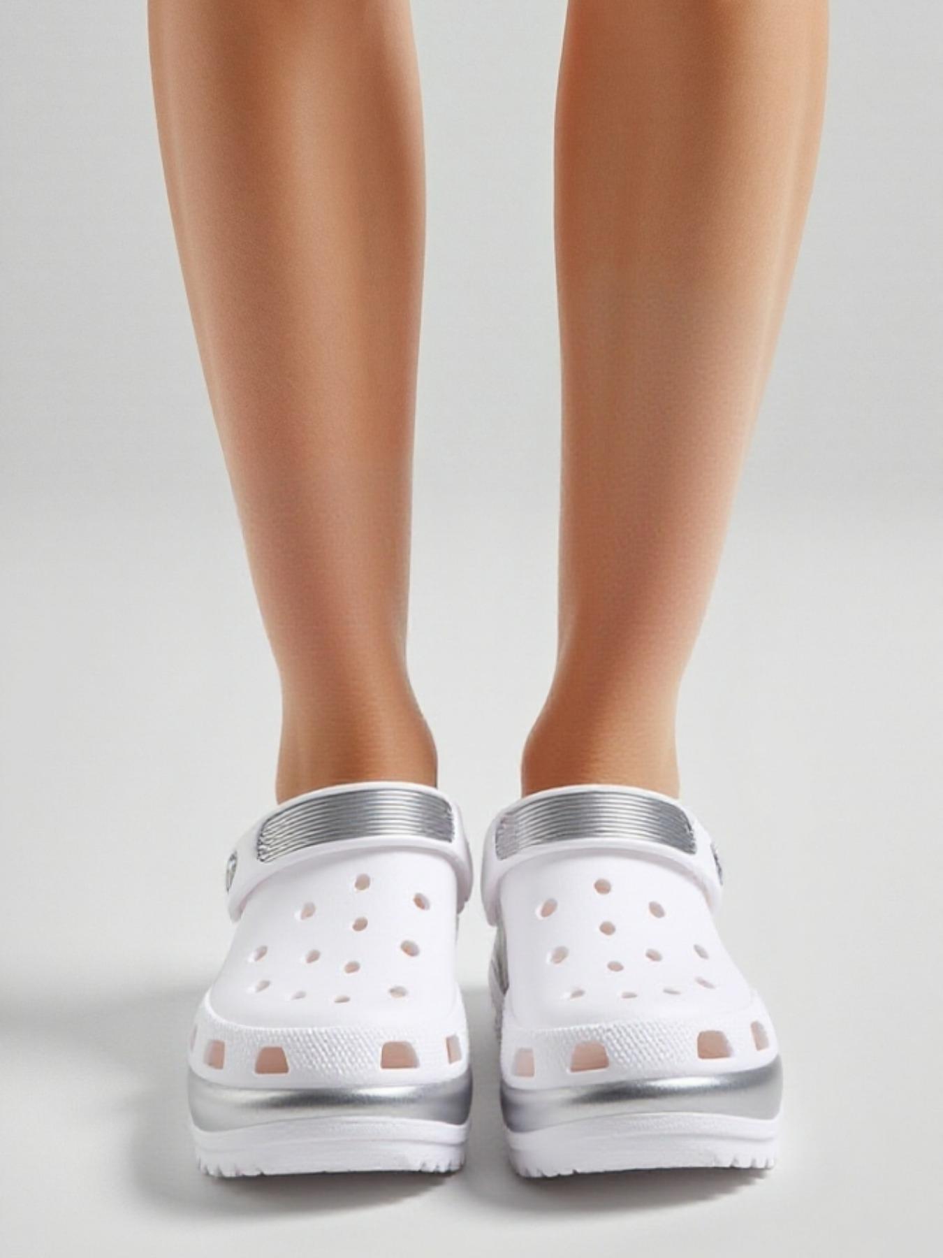 Women's Fashionable Solid Color Clogs, Casual Comfortable Breathable Non-slip Clogs, All-match Soft Sole Clogs, Thick Sole Slippers for Daily Wear