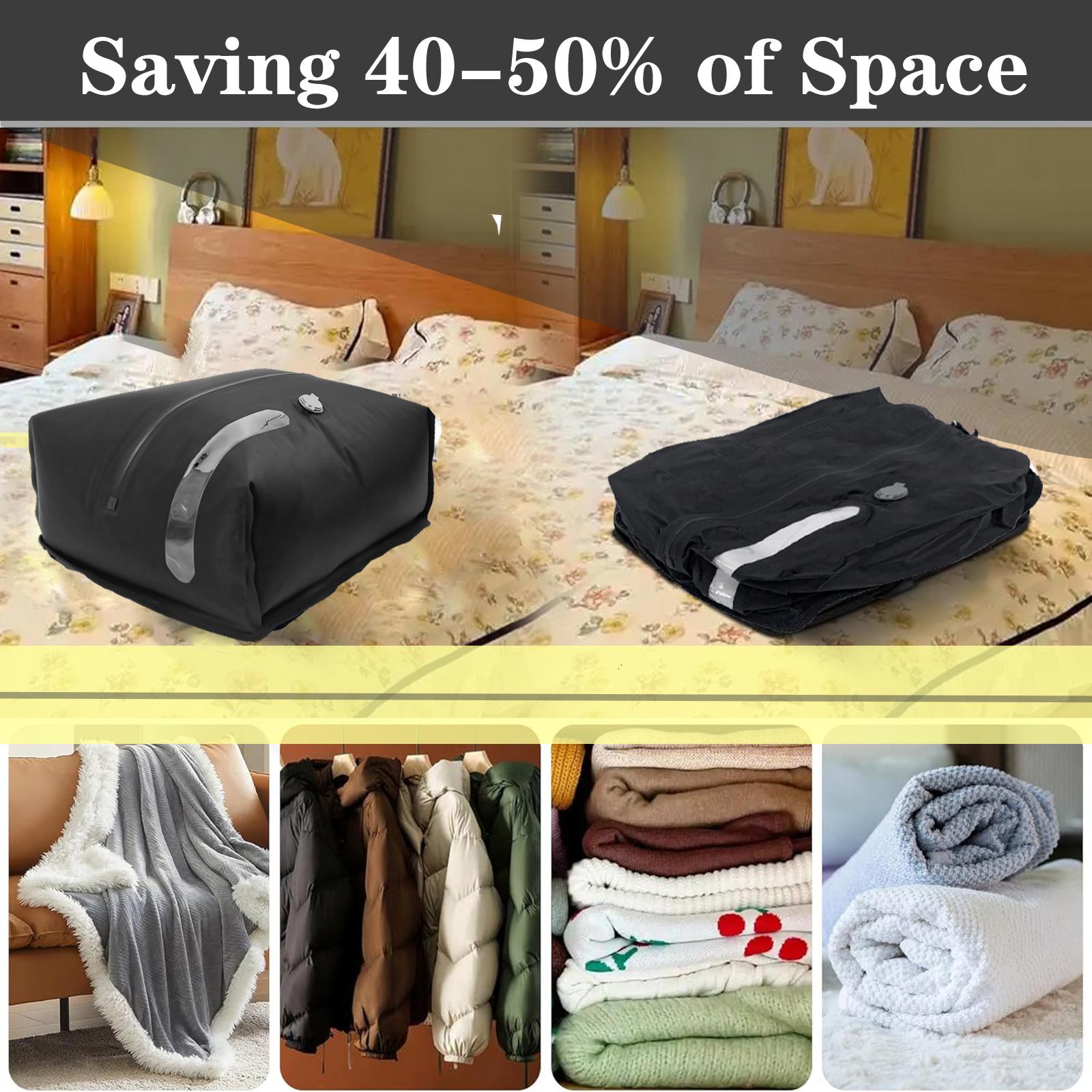 Vacuum Compression Bag, 1 Count Reusable Space Saving Vacuum Storage Bag, Waterproof Storage Bag for Suitcase, Backpack, Luggage Packing