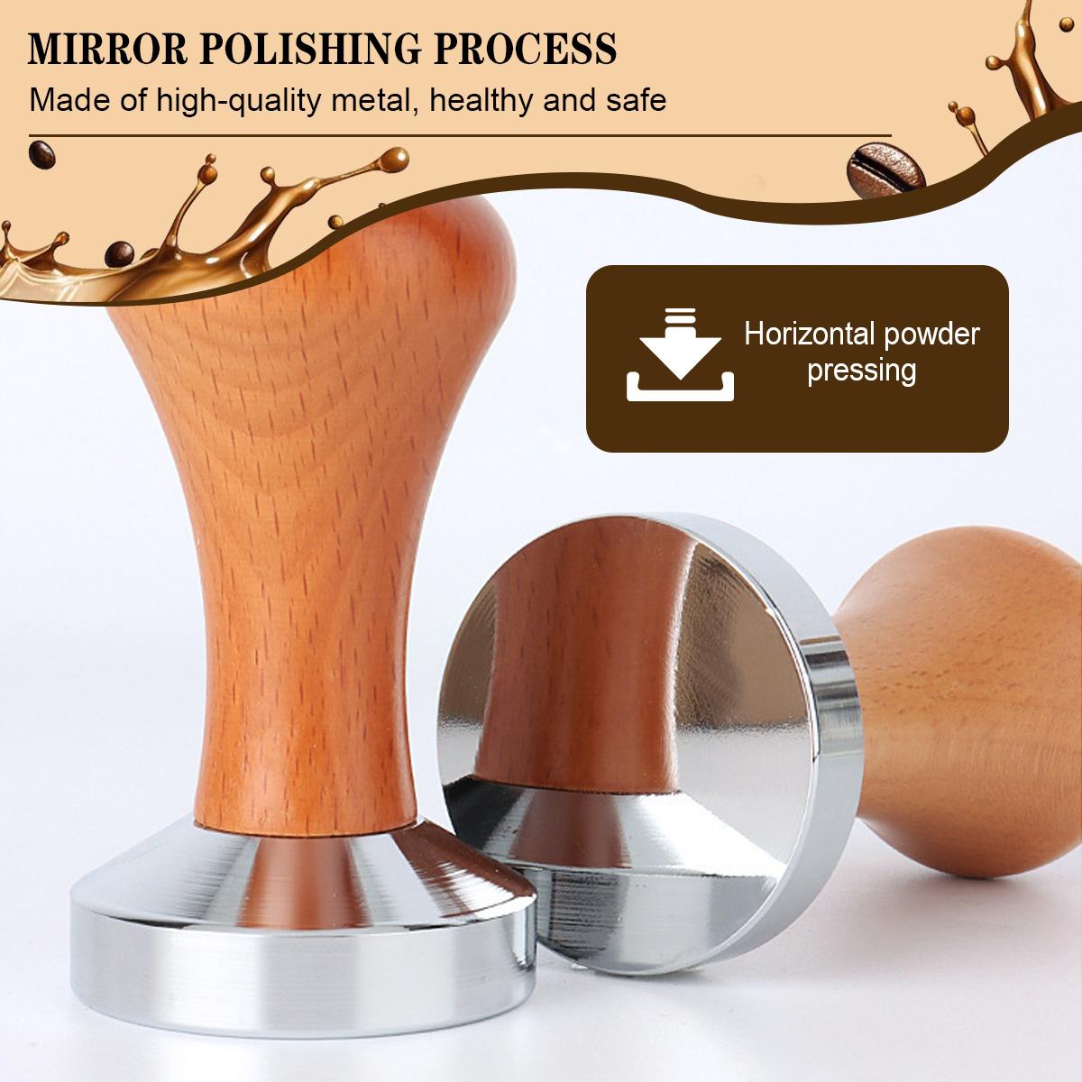 53mm Espresso Accessories Kit, Coffee Tamping Station, Set of 3, with Drawer, Coffee Distributor, Bottomless Portafilter, Puck Screen