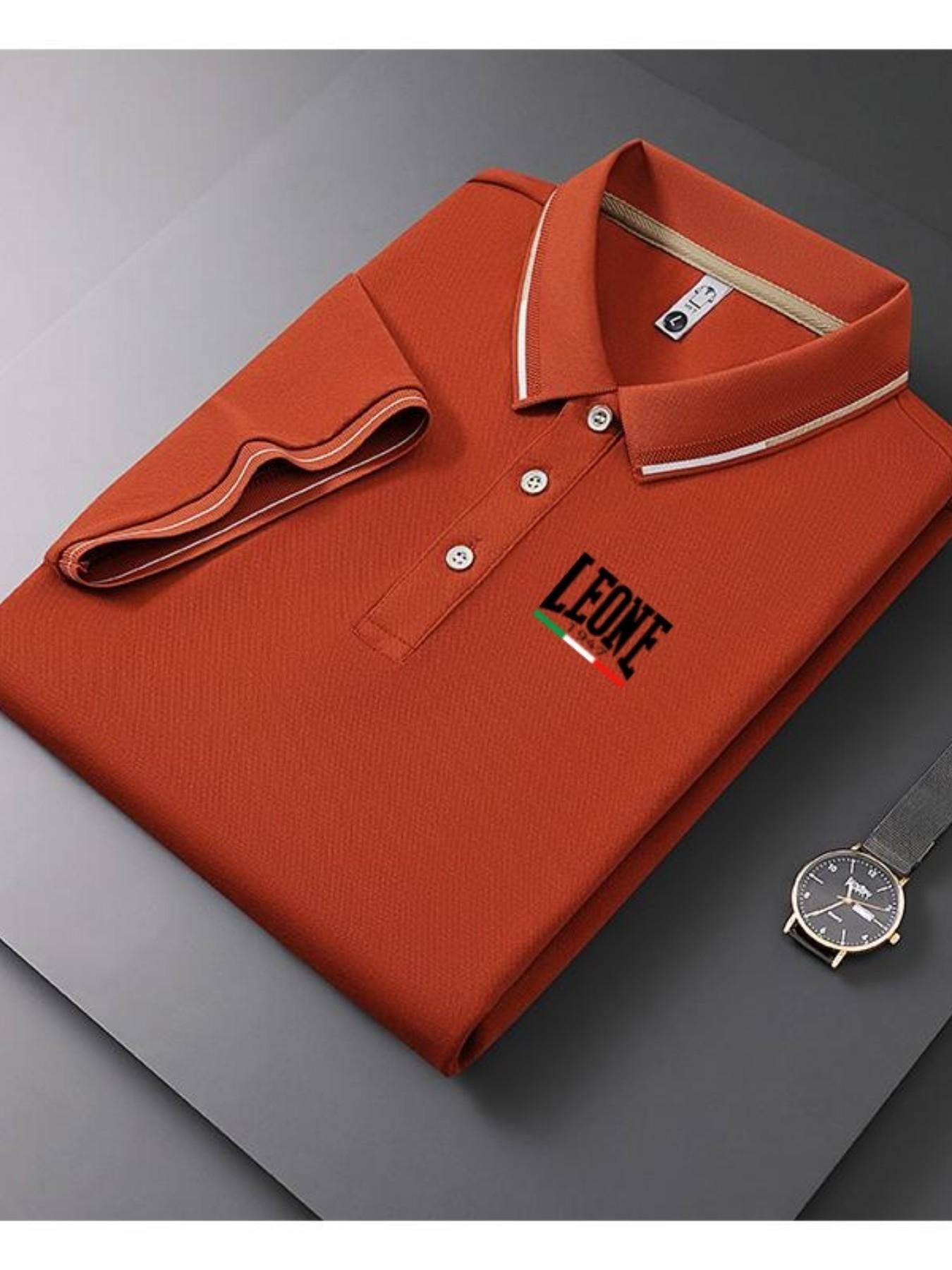 Men's Casual Summer Print T-Shirt, Fashion Short Sleeve Top, Geometric Design, Lightweight Breathable Polo Shirt