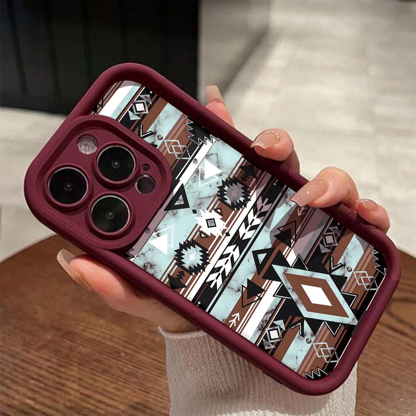 Sexy Wine Diamond Pattern Protective Case Cover Casing, Compatible with iPhone 11/12/16/16promax/16pro/16plus/13/14/15/15pro/15plus/7plus/8plus/x/XS Max/XR