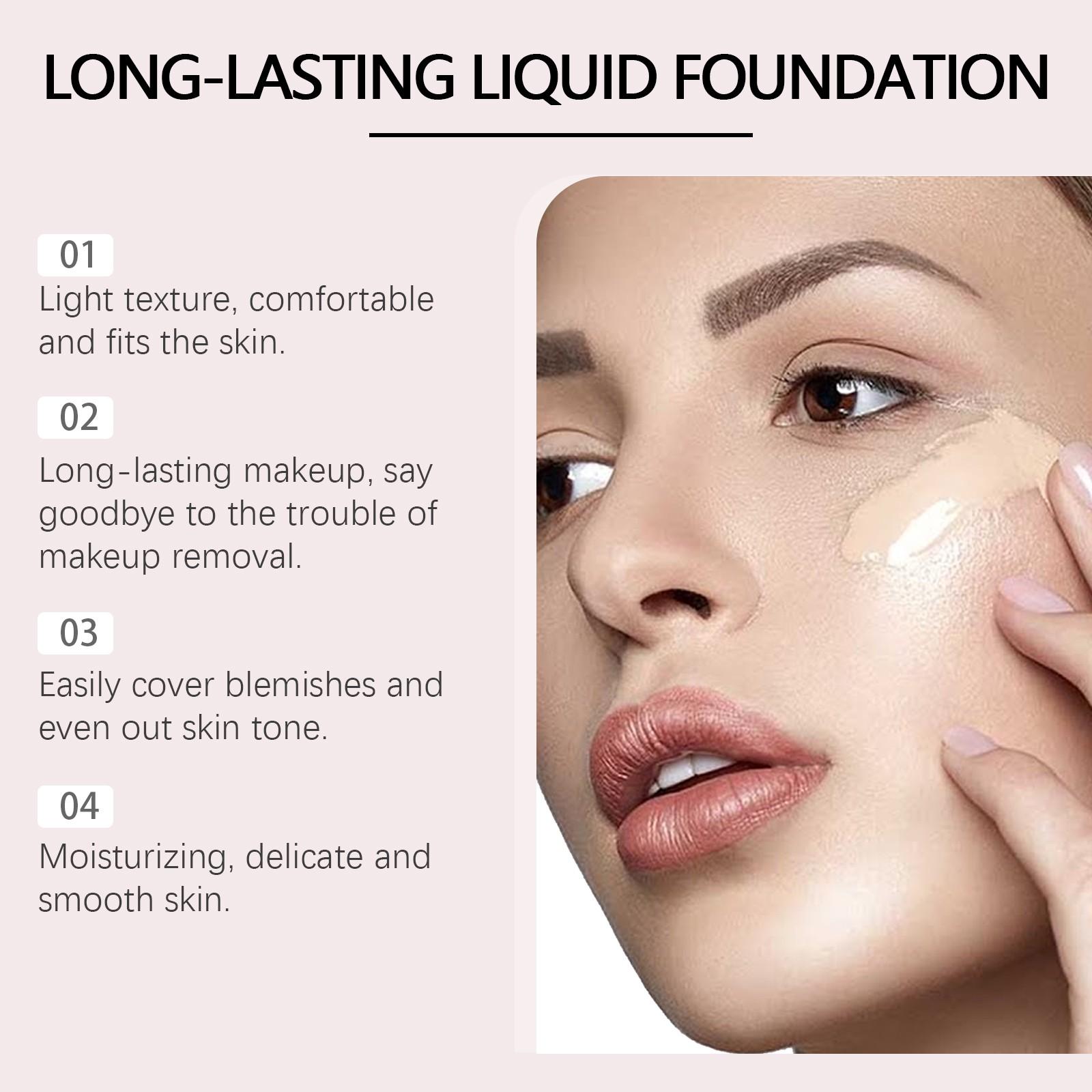 EELHOE Lightweight Long-Lasting Foundation Coverage, Non-Fading, Moisturizing & Refreshing