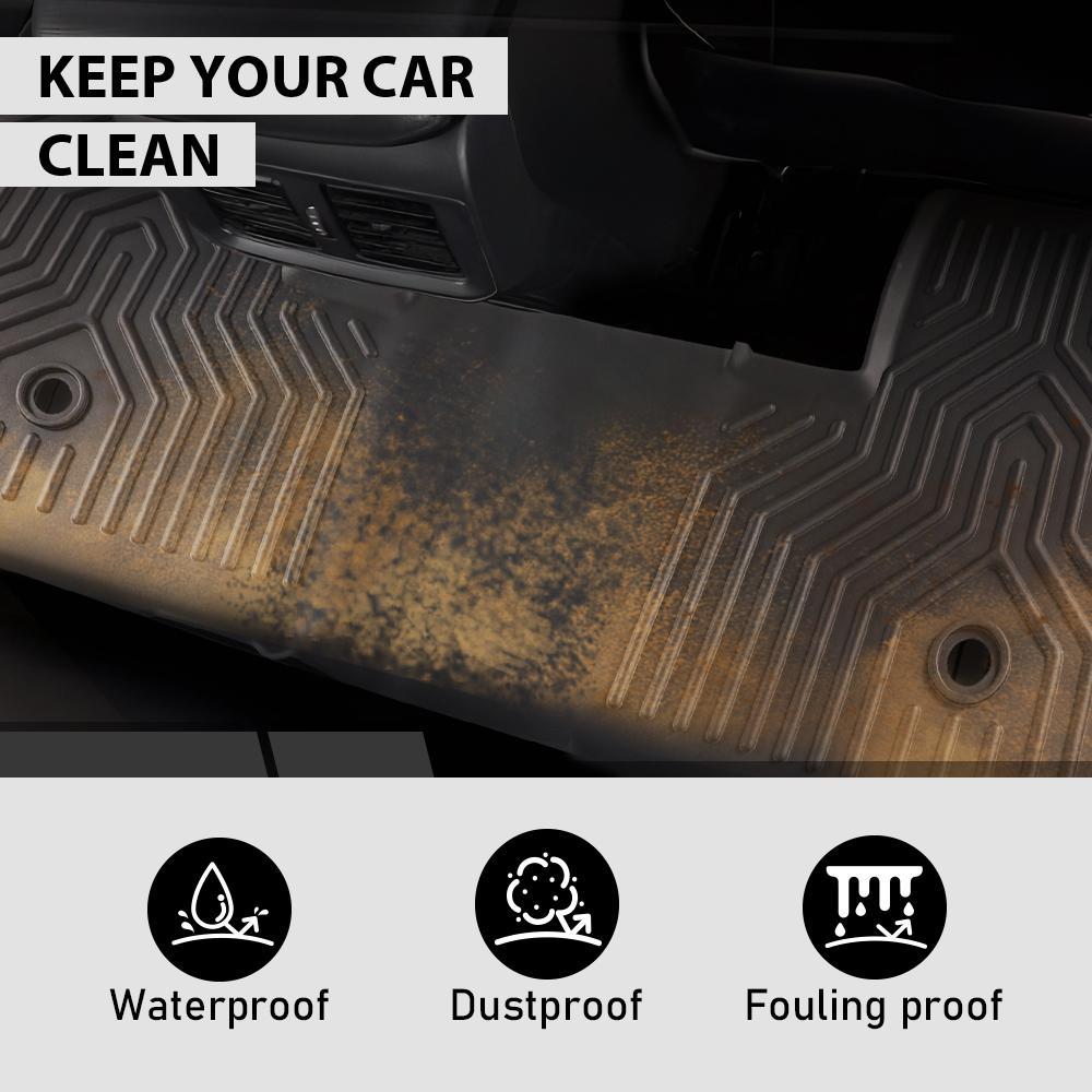 For 2023-2024 Honda Pilot TPE Floor Mats All Weather Floor Mats Rubber Liners,Waterproof Anti-slip Durable Floor Mats,Car Accessories