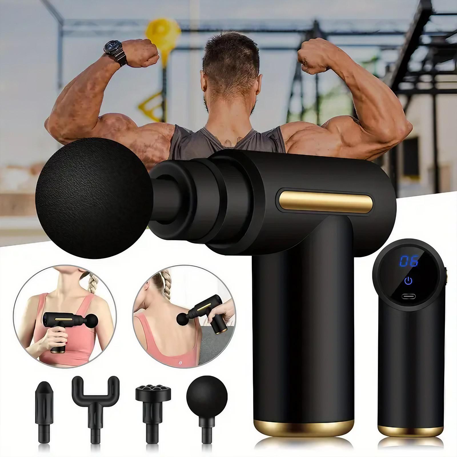 Professional Deep Tissue Massage Gun: High-Torque Portable Muscle Relaxation, Ergonomic Neck & Back Massager for Home Fitness Therapy, Health Gift Set.