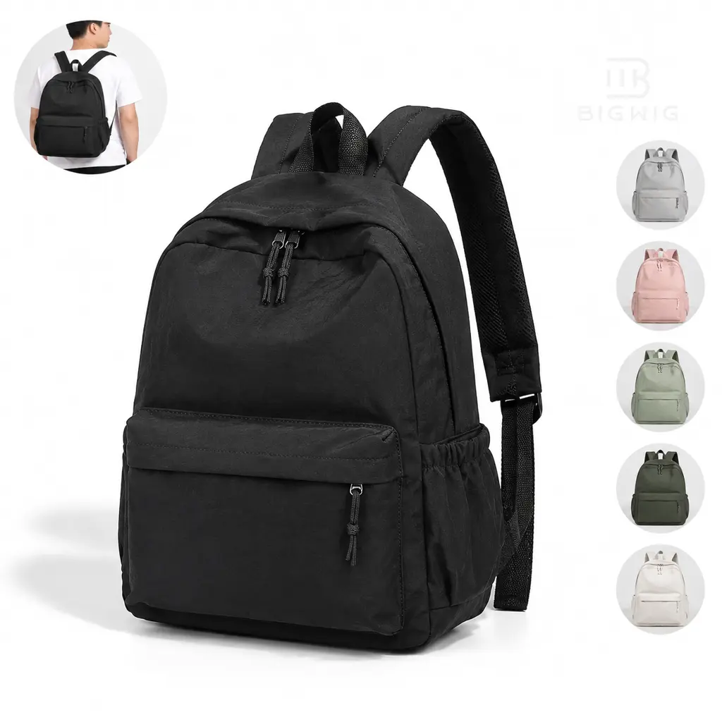 Unisex Minimalist Solid Color Backpacks for Women - Lightweight Large Capacity Casual Classic Daypack, Durable Travel Rucksack with Front Pocket, Versatile Chic Bag for Daily Commute & Weekend Getaway