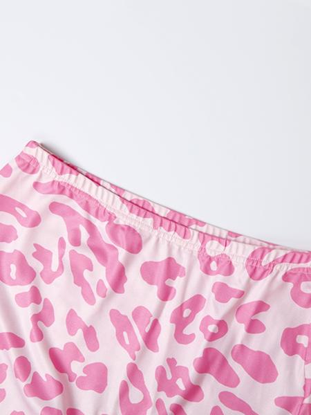 Women's Fall Sporty Hooded Long Sleeve Slim Fit Pants Set, Casual Two-Piece for Ladies, Animal Pattern Sportswear