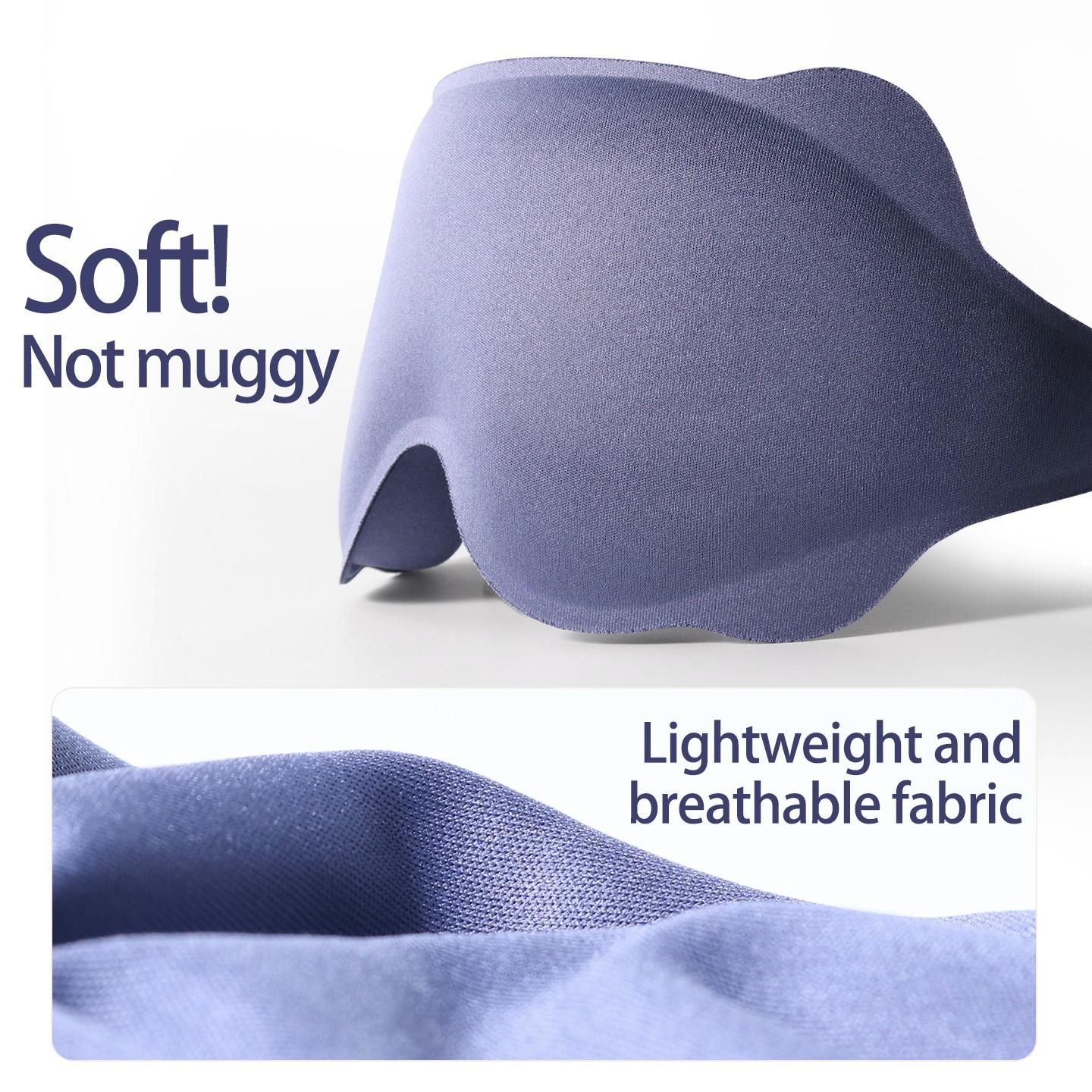 3D Contour Sleep Eye Mask, Full, No Pressure, Side Sleeping Friendly Breathable Soft Eyemask, Comfortable Night Rest Essential