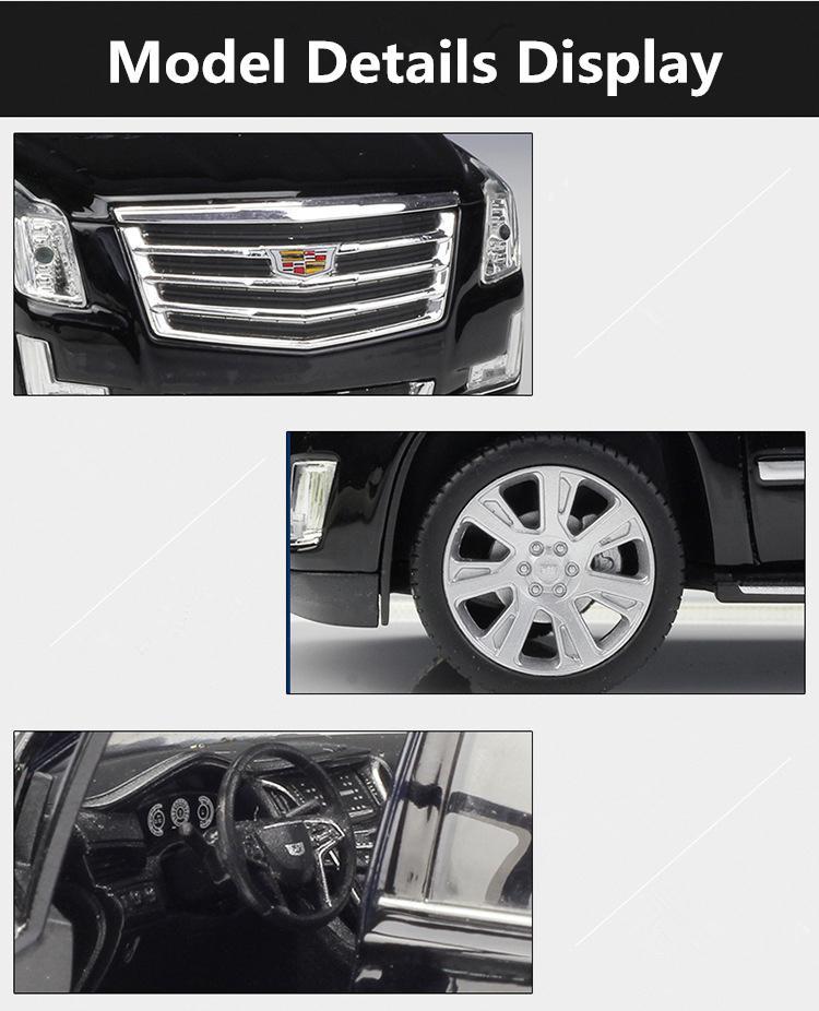 Welly 1/27 Cadillac Escalade SUV Alloy Car Model Diecast Metal Off-road Vehicles Car Model High Simulation Collection Kids Gifts