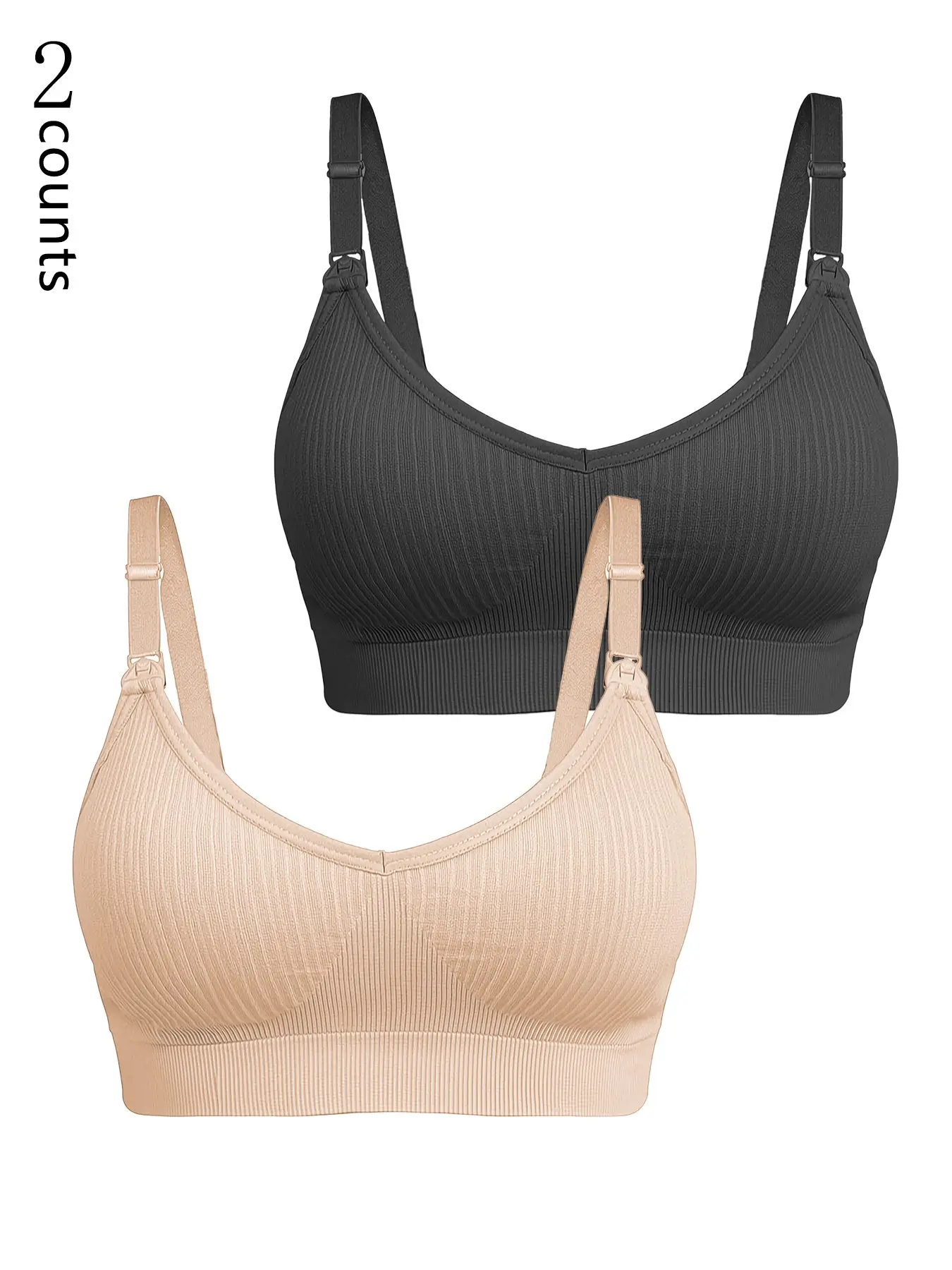 Breastfeeding Bra with Single Hand Hook, Comfortable Supportive Nursing Bra, Seamless Wire-Free Maternity Top, All-Day Wear Tank Style