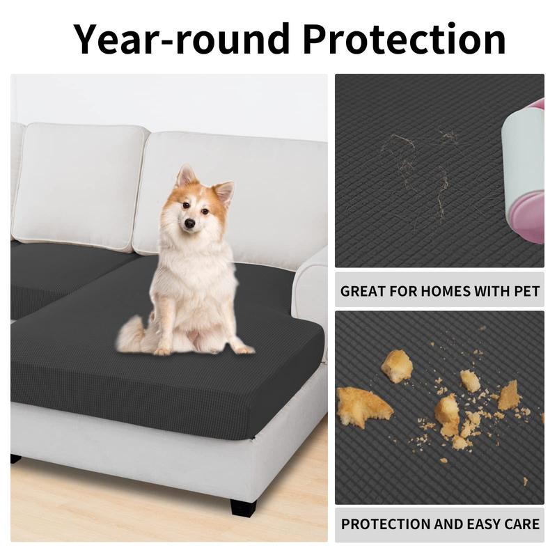 Easy-Going Stretch Cushion Covers for Sectional Sofa Left/Right L Shape Chaise Lounge Sofa Seat slipcover Anti-Slip Sofa Cover Soft Easy-Going Stretch Cushion Covers for Sectional Sofa Left/Right L Shape Chaise Lounge Sofa Seat slipcover Anti-Slip Sofa Cover Soft