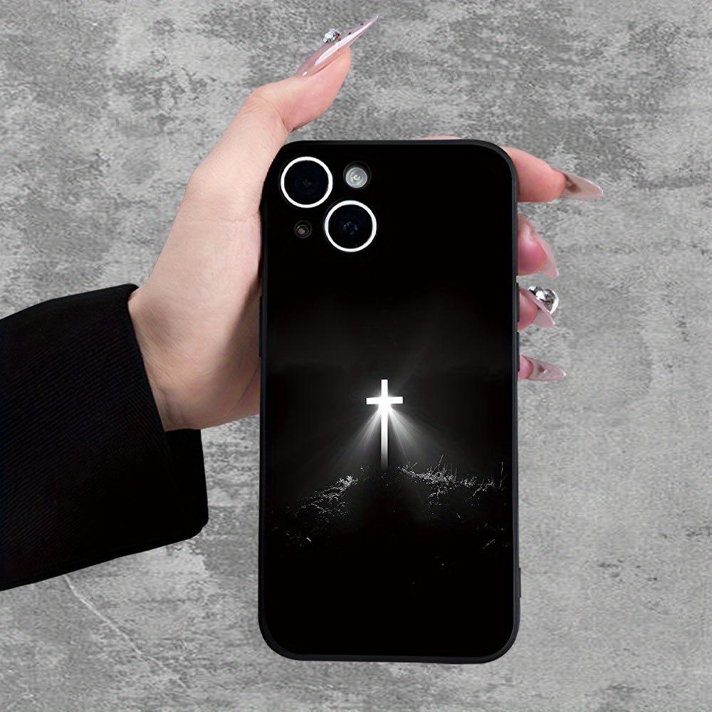 Cross Pattern Shockproof Case for iPhone 15/15 Plus/15 Pro/15 Pro Max/11-16 Promax, Cover, Accessories, Simple Design, Perfect Gift