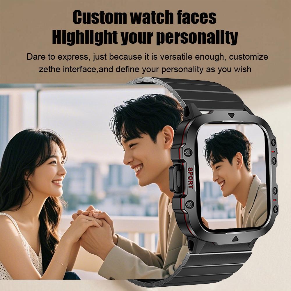 2026 New Business Multifunctional Smart Watch With LED Light Wireless calling /Dial Multi-Sport Modes Call & Message Alerts Custom Wallpaper Compatible With iOS/android