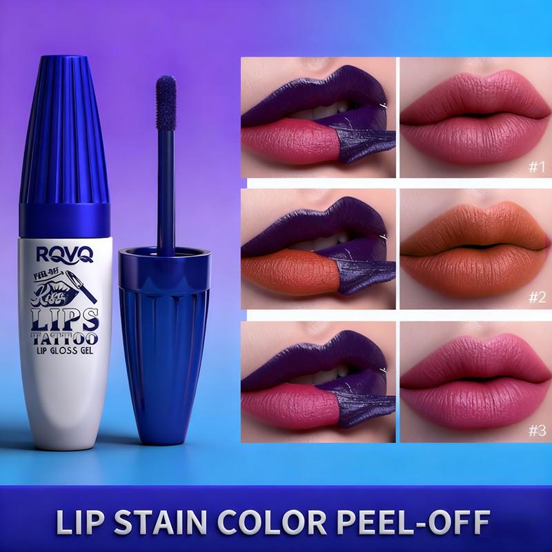 3-Color Peelable Lipstick, Long-Lasting Waterproof, Hyaluronic Acid, Easy Application, Suitable for All Light Skin Tones, Gift Idea
