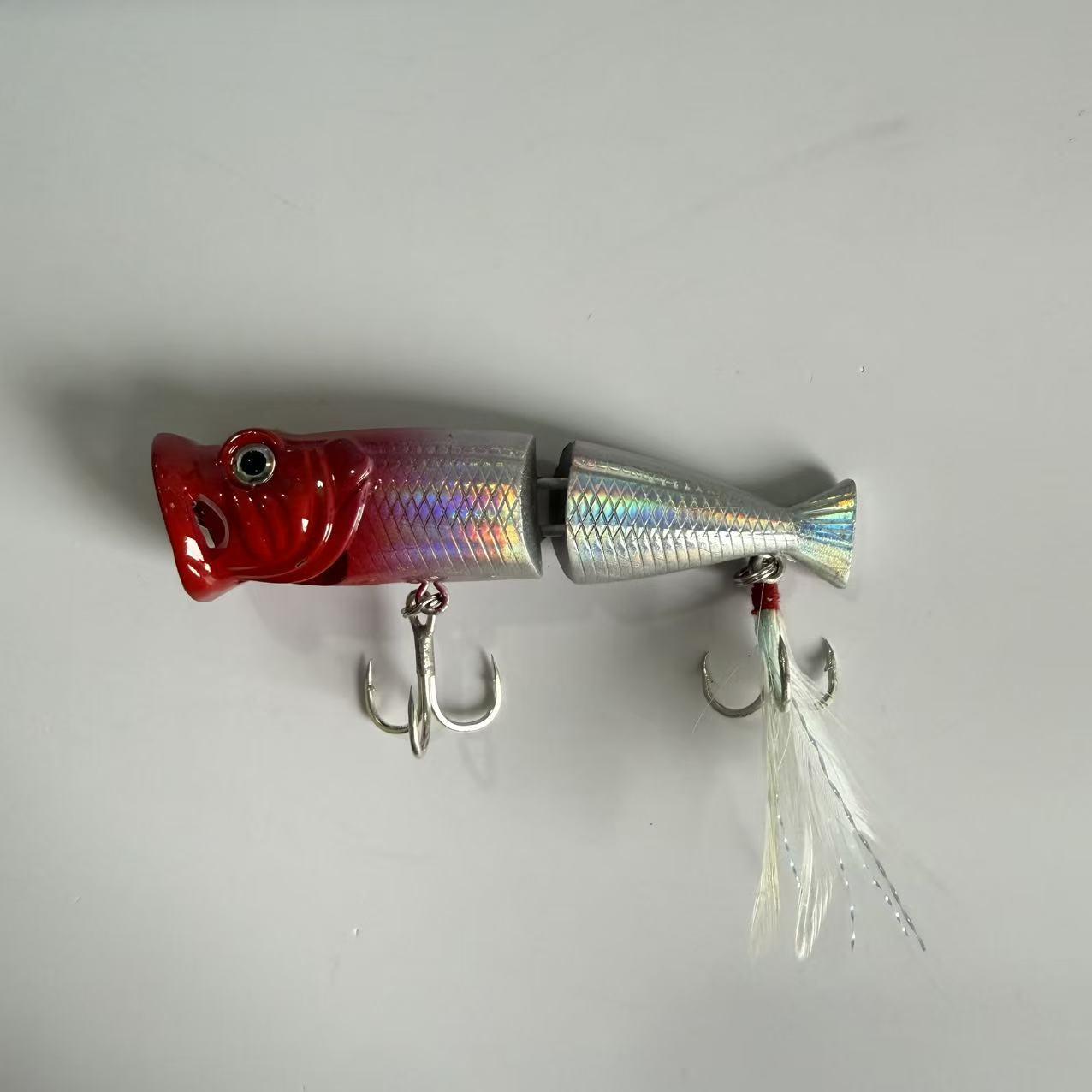 Replica of a Major Brand, Bestseller, 1pc, Lure Fishing Flipping Surface Feather Hook Two-Section Hard Bait Simulation Bait Fake Fish Bait, Suitable for Freshwater and Saltwater Fishing, Fishing Accessories, Gear, and Equipment