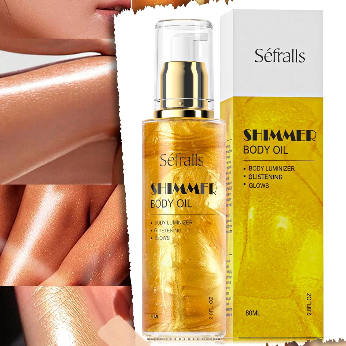 Body Care Glow Oil, Brightening Body Oil, Body Shimmer Oil, Body Skincare Lotion for Women & Men