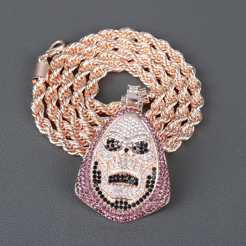 New European and American Hip Hop Skull Pendant High-Quality Necklace for Men and Women Couples