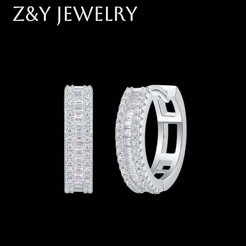 Synthetic Moissanite earrings Set 925 Sterling Silver[E13185]